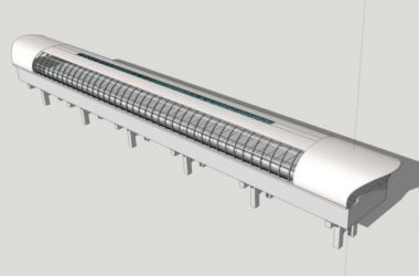 Sketchup素材模型|地铁轨道,地铁桥,素材组件-BIM建筑网