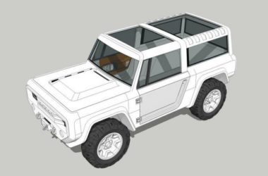 Sketchup素材模型|吉普车汽车交通工具素材组件,现代风格-BIM建筑网