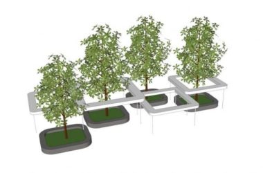 Sketchup素材模型|现代树池,景观素材组件-BIM建筑网