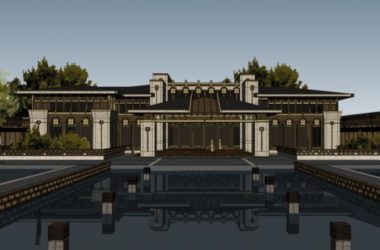 Sketchup商业模型|多层会所,中式风格,商业建筑-BIM建筑网