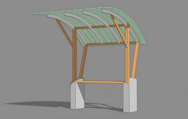 Sketchup素材模型|雨棚模型素材组件 Sketchup素材模型|雨棚模型素材组件