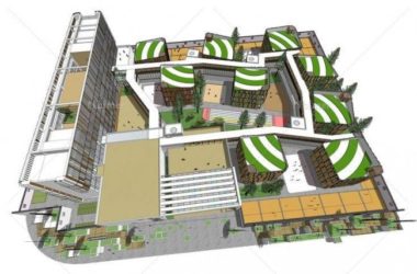 Sketchup学校模型|多层幼儿园学校,现代风格,公共建筑,教育建筑-BIM建筑网