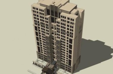 Sketchup办公模型|高层办公楼,新古典风格-BIM建筑网