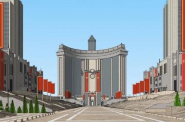 Sketchup办公模型|饥饿游戏场景,现代风格,高层办公-BIM建筑网