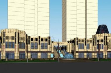 Sketchup商业模型|沿街商业,商业裙房,入口大门,新古典风格-BIM建筑网