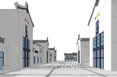 Sketchup商业模型|多层客家商业街,中式风格-BIM建筑网