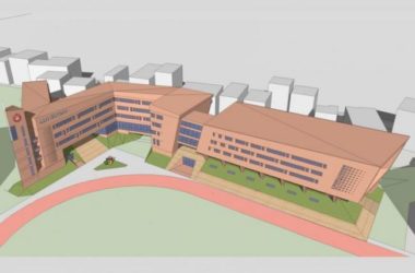 Sketchup学校模型|多层厦门乐安中学学校体育馆艺术楼,校园,教育建筑,现代风格-BIM建筑网