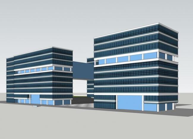 Sketchup办公模型|多层办公楼,现代风格 Sketchup办公模型|多层办公楼,现代风格