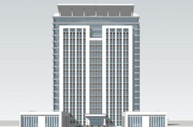 Sketchup办公模型|高层办公楼,现代风格-BIM建筑网