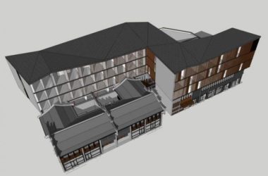 Sketchup商业模型|多层商业楼,新中式风格-BIM建筑网