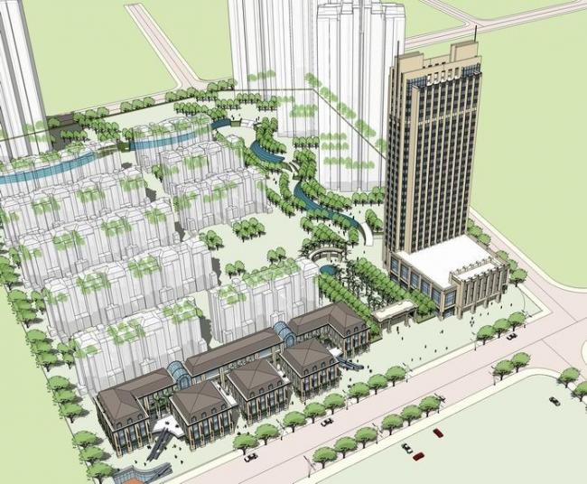 Sketchup办公模型|高层办公楼,新古典风格 Sketchup办公模型|高层办公楼,新古典风格