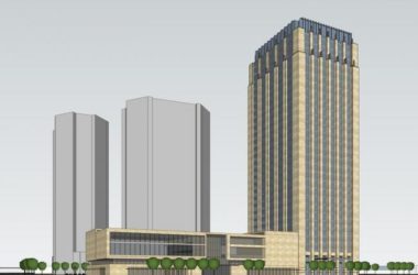 Sketchup办公模型|高层办公楼,现代风格-BIM建筑网