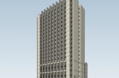 Sketchup办公模型|高层办公楼,新古典风格-BIM建筑网