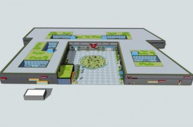 Sketchup办公模型|多层小型办公楼,现代风格-BIM建筑网