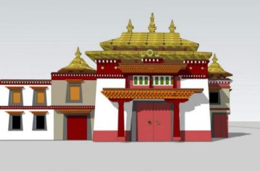 Sketchup古建筑模型|西藏风格建筑,古建-BIM建筑网