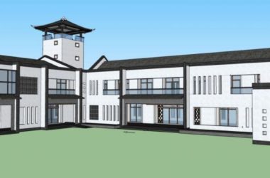 Sketchup商业模型|多层会所,新中式风格,商业建筑-BIM建筑网