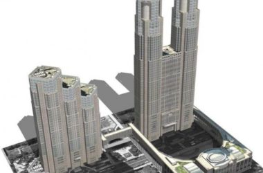 Sketchup办公模型|TokyoMetroGovt,超高层办公,古典风格-BIM建筑网