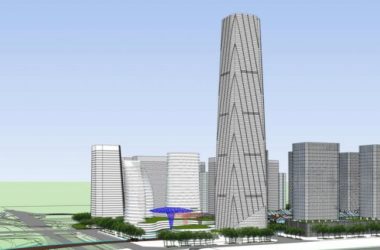 Sketchup办公模型|超高层办公楼,现代风格,写字楼-BIM建筑网