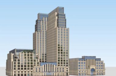 Sketchup办公模型|多层高层混合办公楼,新古典风格-BIM建筑网