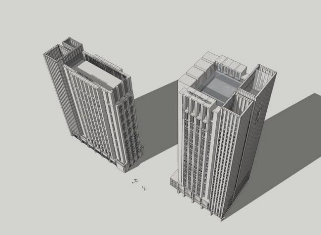 Sketchup办公模型|高层办公楼,新古典风格 Sketchup办公模型|高层办公楼,新古典风格