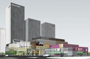 Sketchup办公模型|高层办公楼,底层商业,现代风格-BIM建筑网
