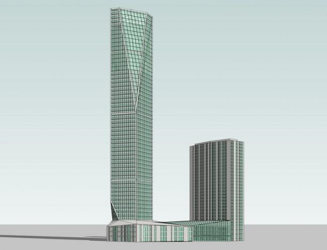 Sketchup办公模型|超高层办公楼,现代风格 Sketchup办公模型|超高层办公楼,现代风格