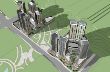 Sketchup办公模型|高层办公楼,现代风格-BIM建筑网