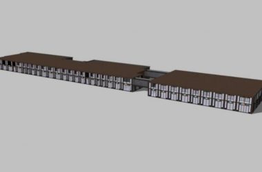 Sketchup商业模型|多层商业裙房,现代风格-BIM建筑网