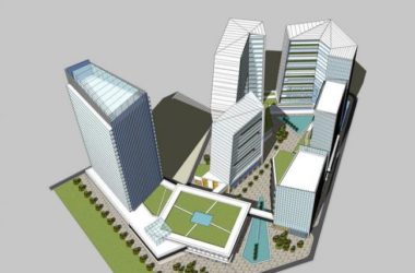 Sketchup办公模型|高层办公楼,现代风格-BIM建筑网