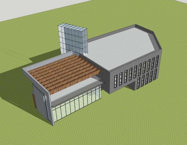 Sketchup商业模型|多层商业楼,新中式风格 Sketchup商业模型|多层商业楼,新中式风格