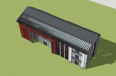 Sketchup商业模型|多层商业建筑,新中式风格-BIM建筑网