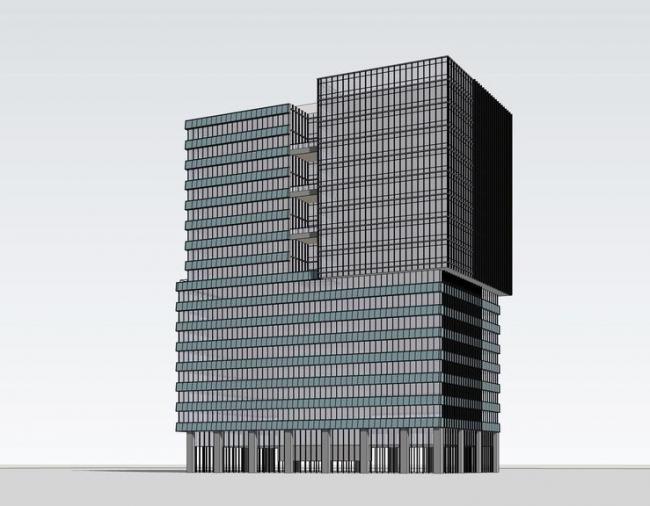 Sketchup办公模型|高层办公楼,现代风格 Sketchup办公模型|高层办公楼,现代风格