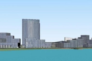 Sketchup办公模型|高层产业园软件园科技园,办公,现代风格-BIM建筑网