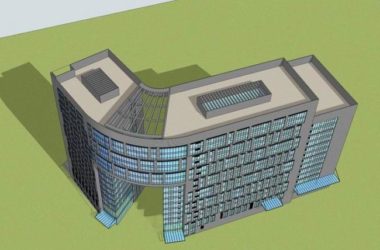 Sketchup办公模型|高层办公楼,现代风格-BIM建筑网