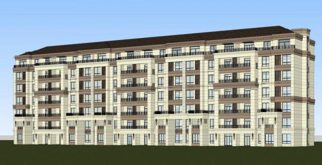 Sketchup住宅模型|多层住宅,法式风格,古典风格,居住建筑-BIM建筑网