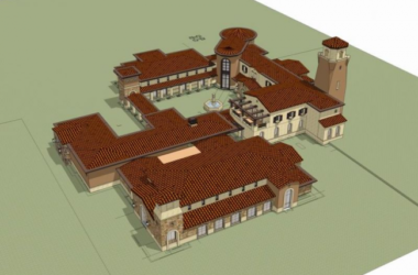Sketchup商业模型|多层会所,西班牙风格,古典风格,商业建筑-BIM建筑网