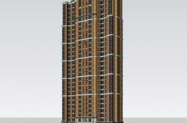 Sketchup住宅模型|高层住宅,新古典风格,居住建筑-BIM建筑网