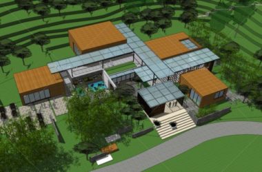 Sketchup商业模型|多层平屋顶山地会所,现代风格-BIM建筑网