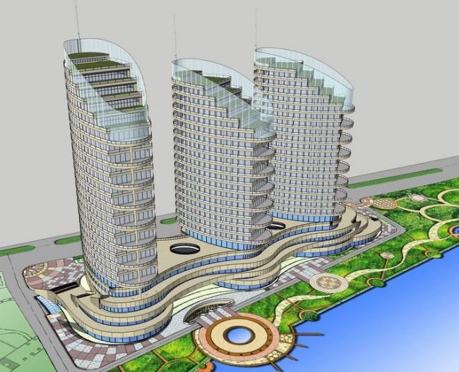 Sketchup酒店模型|高层酒店,现代风格 Sketchup酒店模型|高层酒店,现代风格