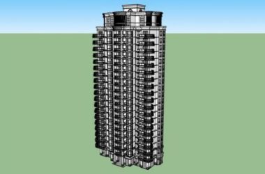Sketchup住宅模型|高层住宅,古典风格,居住建筑-BIM建筑网
