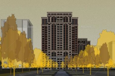 Sketchup住宅模型|高层住宅,法式风格,古典风格,居住建筑-BIM建筑网