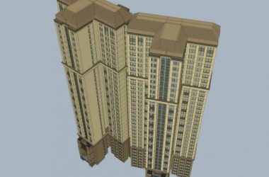 Sketchup住宅模型|高层住宅,法式风格,古典风格-BIM建筑网