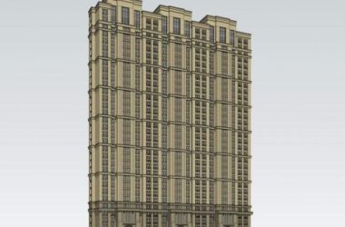 Sketchup住宅模型|高层住宅,居住建筑,古典风格-BIM建筑网