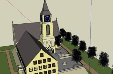 Sketchup学校模型|多层学校幼儿园,教育,欧式风格,古典风格-BIM建筑网