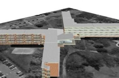Sketchup学校模型|多层十字形联排教学楼,学校教育校园,现代风格-BIM建筑网