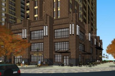 Sketchup住宅模型|高层住宅,古典风格,底商-BIM建筑网