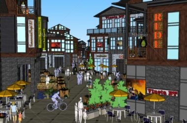 Sketchup商业模型|多层商业街,中式风格-BIM建筑网