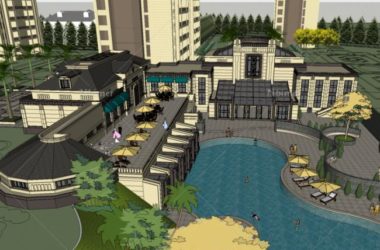 Sketchup商业模型|多层会所,欧式古典风格-BIM建筑网