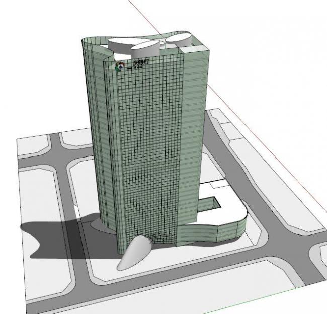 Sketchup办公模型|超高层办公楼,现代风格 Sketchup办公模型|超高层办公楼,现代风格