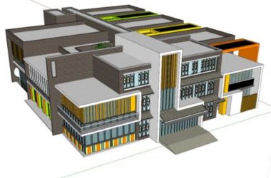 Sketchup学校模型|多层幼儿园学校,校园教育建筑,现代风格-BIM建筑网